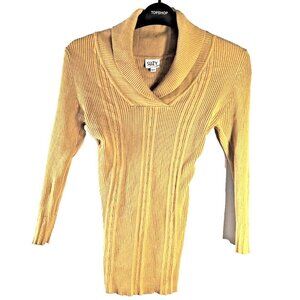 SUZY SHIER Women's Cable Knit Sweater Top Shawl Neck Acrylic Blend Blous…